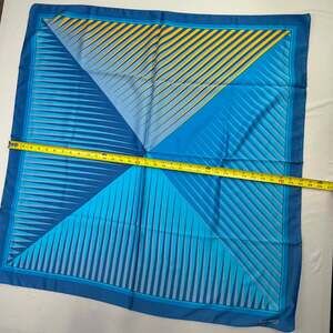 Roger Laurent Paris Vintage Geometric Striped Square Scarf